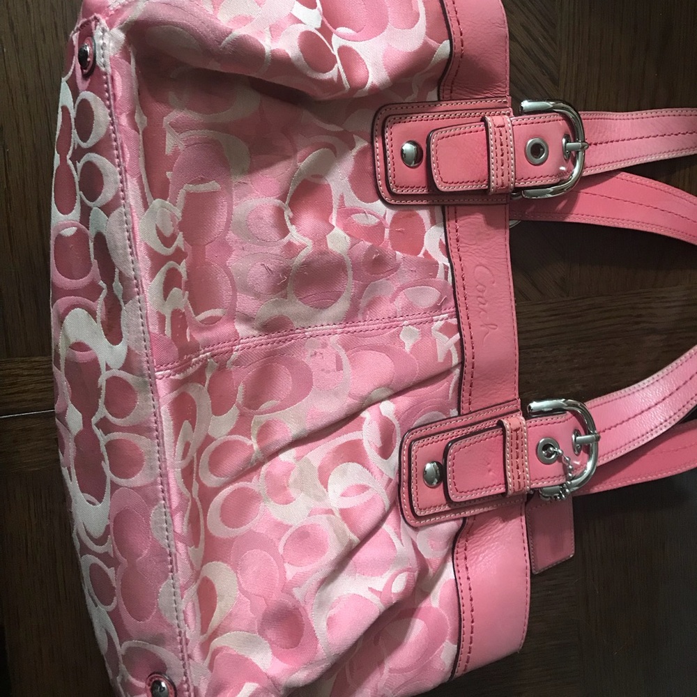Pink coach purse